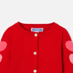 Jacadi Cardigan bébé fille petits cœurs - lore ROUGE/MULTICO Hot