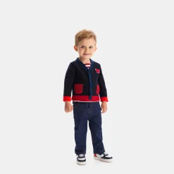 Jacadi Cardigan bébé garçon - MARINE/ROUGE Clearance
