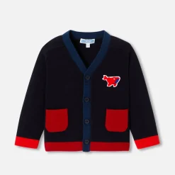 Jacadi Cardigan bébé garçon - MARINE/ROUGE Clearance