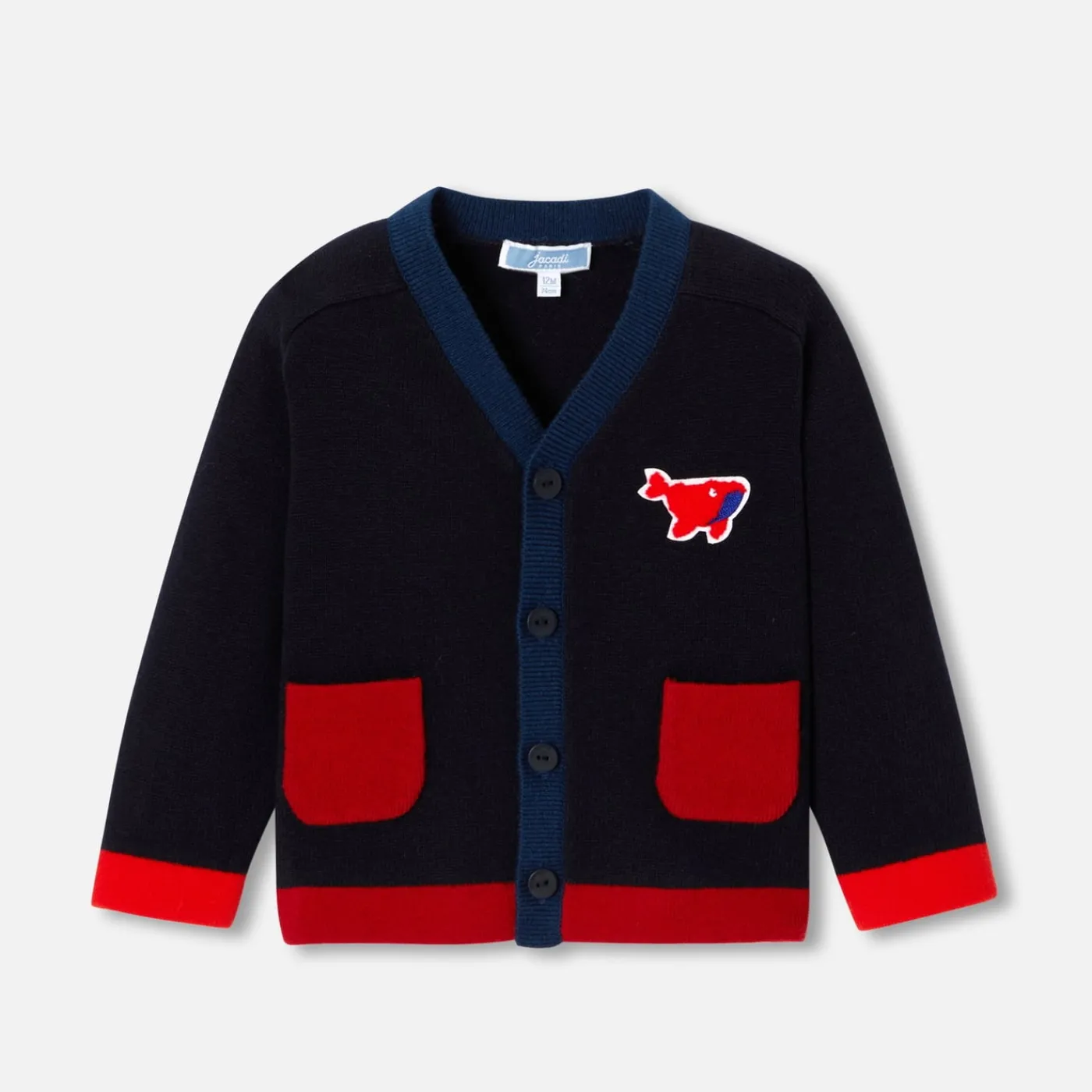Jacadi Cardigan bébé garçon - MARINE/ROUGE Clearance