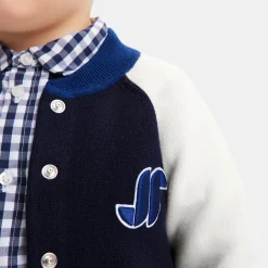 Jacadi Cardigan Teddy bébé garçon - MARINE/BLANC Online