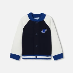 Jacadi Cardigan Teddy bébé garçon - MARINE/BLANC Online