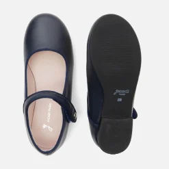 Jacadi Charles IX enfant fille en cuir lisse - marine MARINE JACADI Hot