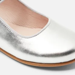 Jacadi Charles IX enfant fille en cuir glacé - ARGENT New
