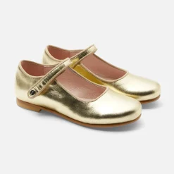 Jacadi Charles IX enfant fille en cuir glacé - OR JAUNE Outlet