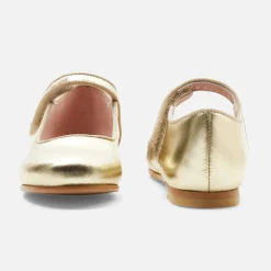 Jacadi Charles IX enfant fille en cuir glacé - OR JAUNE Outlet