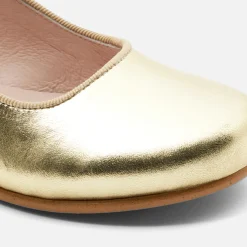 Jacadi Charles IX enfant fille en cuir glacé - OR JAUNE Outlet