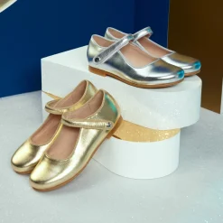 Jacadi Charles IX enfant fille en cuir glacé - OR JAUNE Outlet