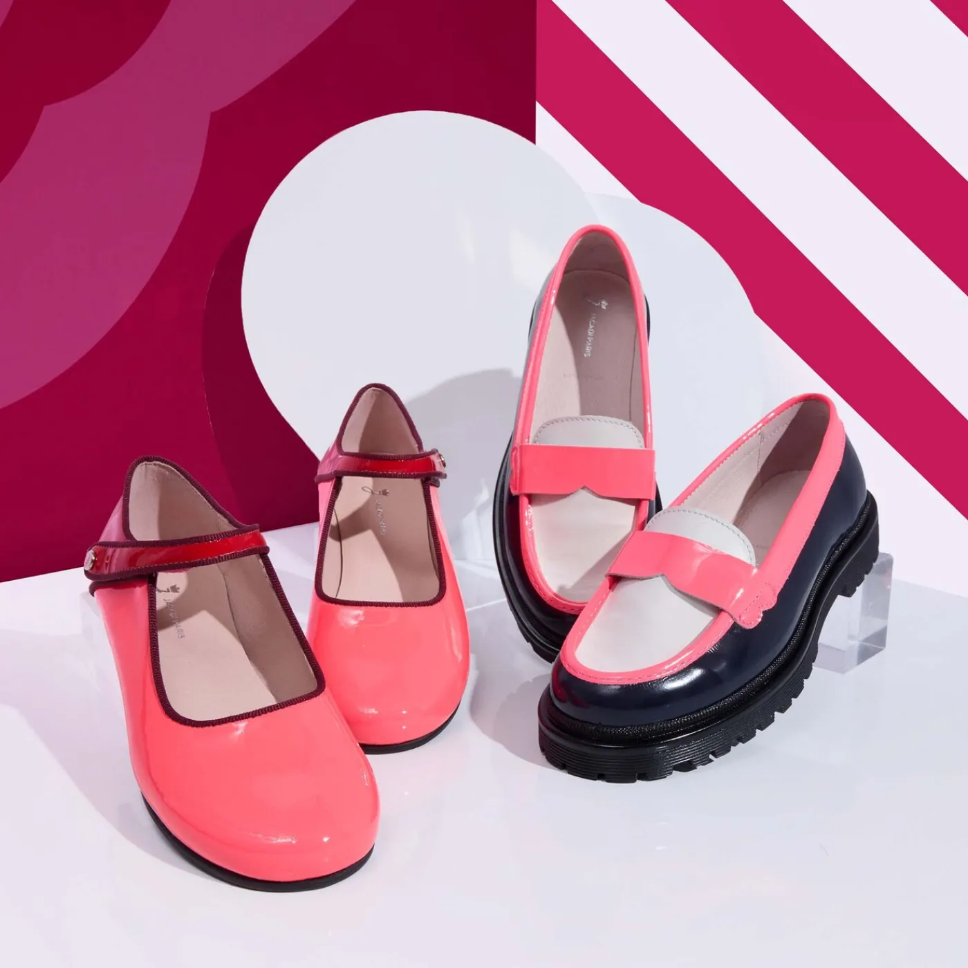 Jacadi Charles IX enfant fille en cuir verni - ROSE Sale