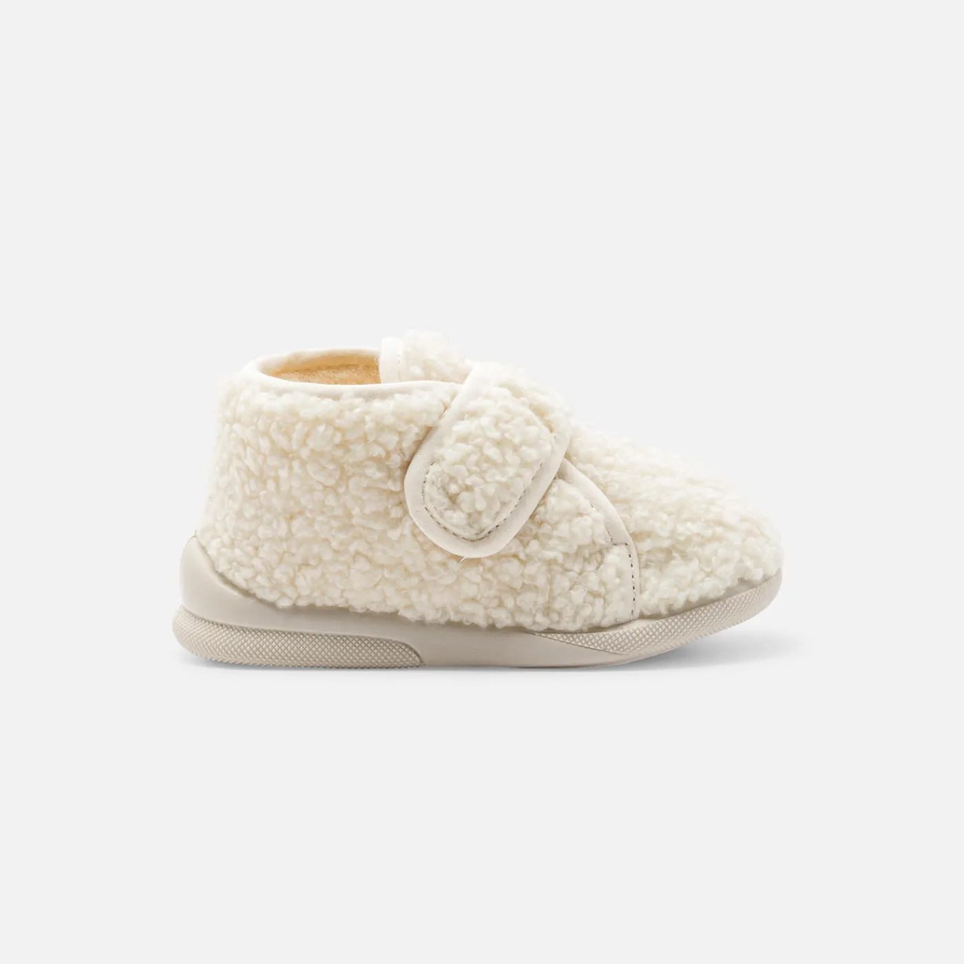 Jacadi Chaussons bébé en sherpa - ECRU/BEIGE Outlet