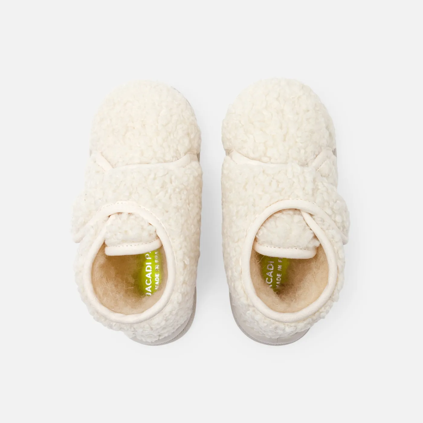 Jacadi Chaussons bébé en sherpa - ECRU/BEIGE Outlet