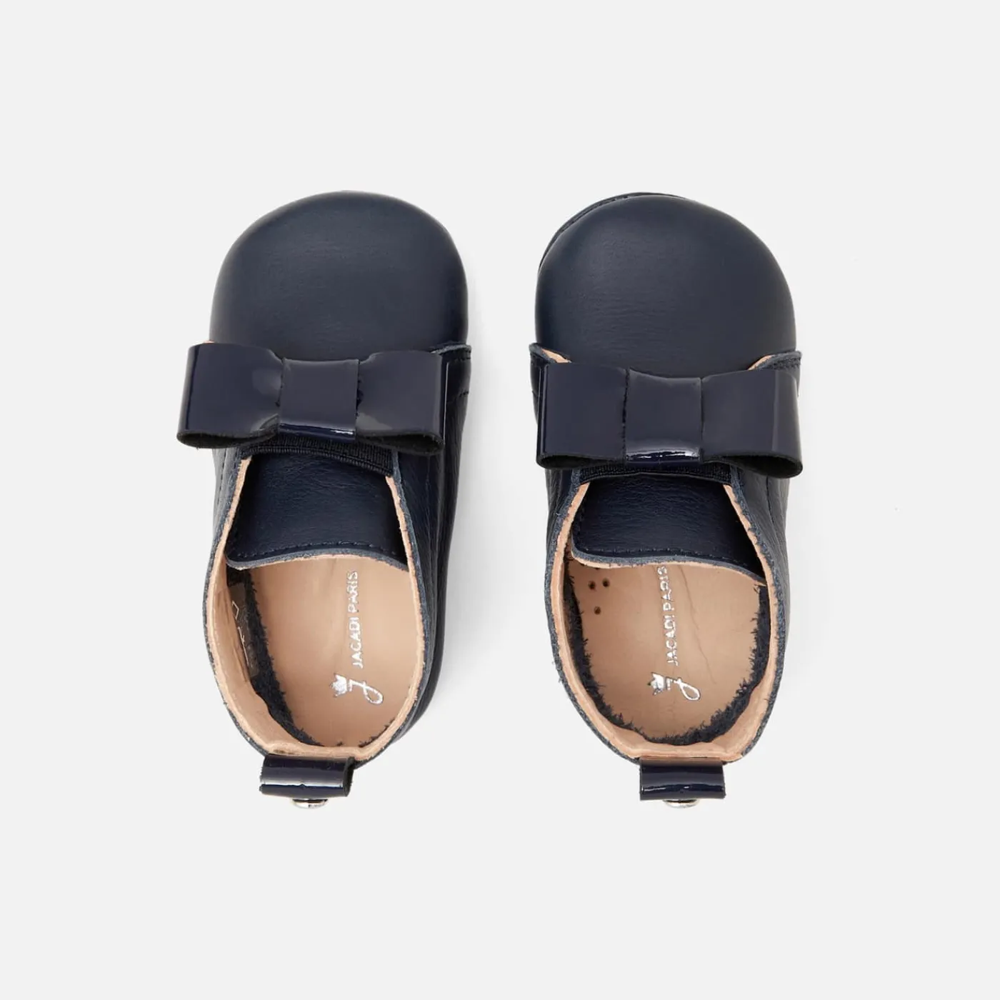 Jacadi Chaussons bébé fille en cuir - marine MARINE JACADI Discount