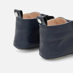 Jacadi Chaussons bébé fille en cuir - marine MARINE JACADI Discount