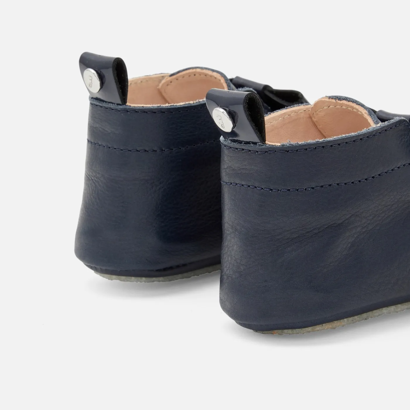 Jacadi Chaussons bébé fille en cuir - marine MARINE JACADI Discount