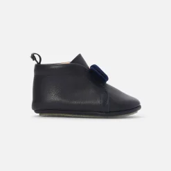 Jacadi Chaussons bébé fille en cuir - marine MARINE JACADI Outlet