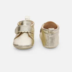 Jacadi Chaussons bébé fille en cuir irisé - OR Best