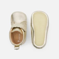 Jacadi Chaussons bébé fille en cuir irisé - OR Best