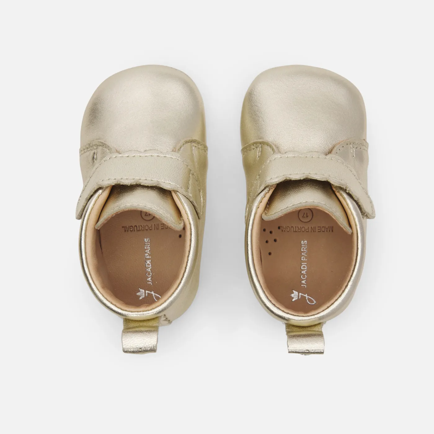 Jacadi Chaussons bébé fille en cuir irisé - OR Best