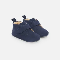 Jacadi Chaussons bébé garçon en cuir - BLEU Best