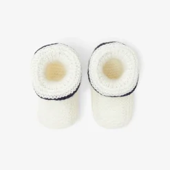 Jacadi Chaussons Love Maille Collection Solidaire - ECRU/MARINE Clearance