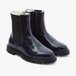 Jacadi Chelsea boots fourrées enfant fille - marine MARINE JACADI Clearance