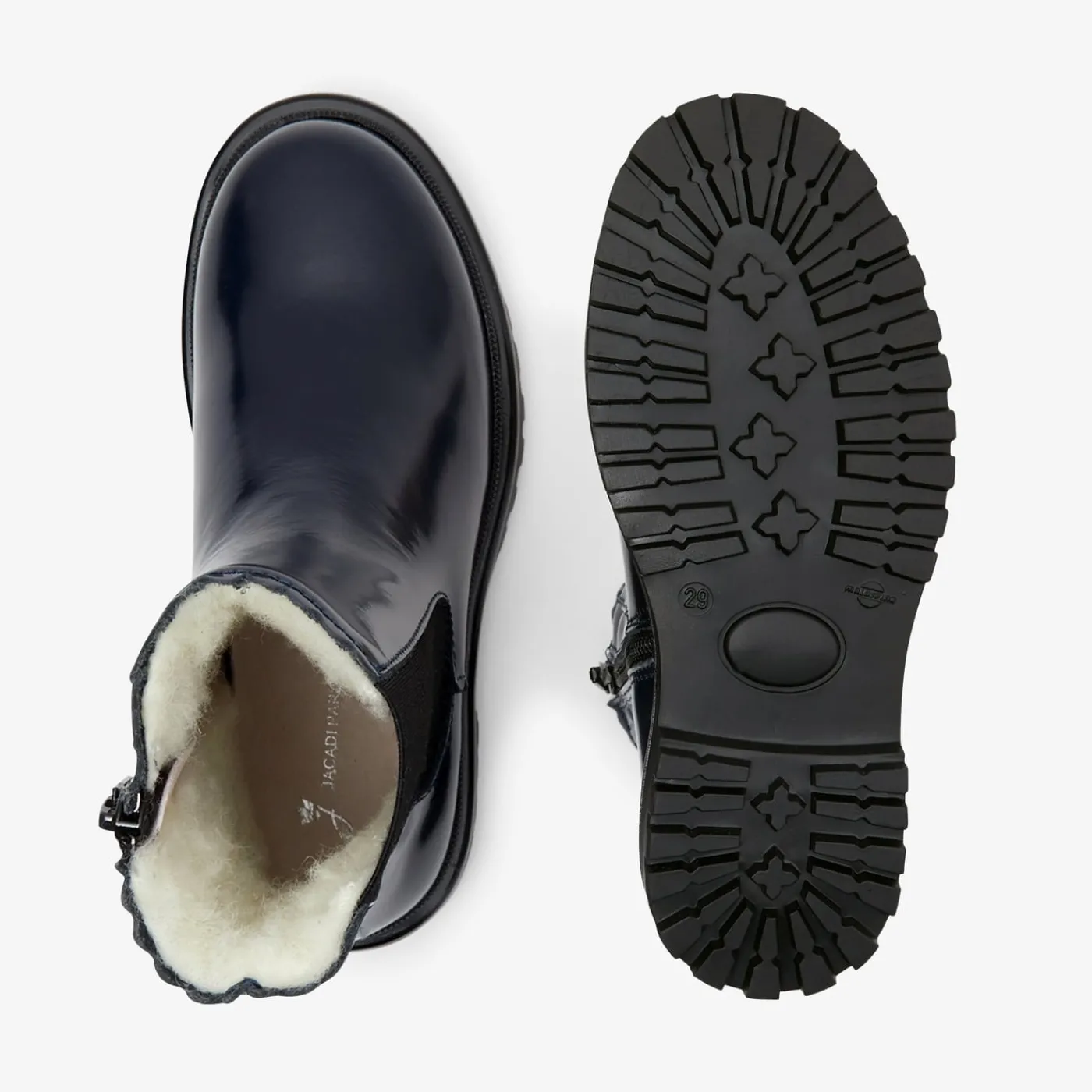 Jacadi Chelsea boots fourrées enfant fille - marine MARINE JACADI Clearance