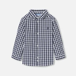 Jacadi Chemise à carreaux bébé garçon - BLANC/MARINE Sale