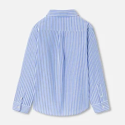 Jacadi Chemise enfant garçon en popeline rayée - BLANC/BLEU Discount