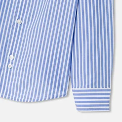 Jacadi Chemise enfant garçon en popeline rayée - BLANC/BLEU Discount