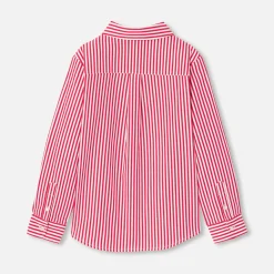 Jacadi Chemise enfant garçon en popeline rayée - BLANC/ROUGE New