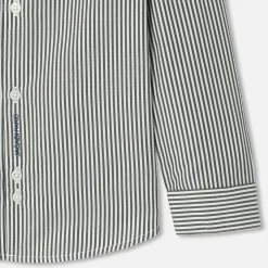 Jacadi Chemise enfant garçon en popeline rayée - BLANC/GRIS Outlet