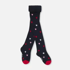 Jacadi Collants enfant fille cœurs - MARINE/ROUGE New