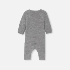 Jacadi Combinaison bébé en laine mérinos - gris chine clair GRIS CHINE CLAIR JACADI Hot