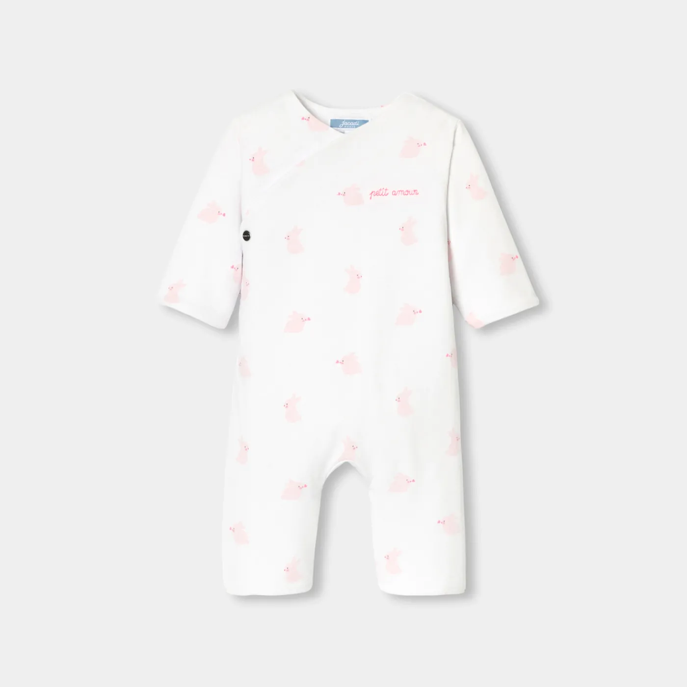 Jacadi Combinaison bébé fille en jersey - BLANC/ROSE Discount