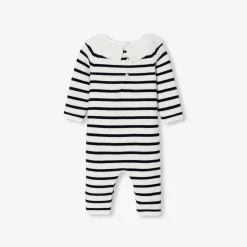 Jacadi Combinaison bébé fille en point mousse - MARINE/BLANC Hot