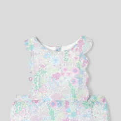 Jacadi Combinaison bébé fille en tissu Liberty - lore BLANC/MULTICO Sale