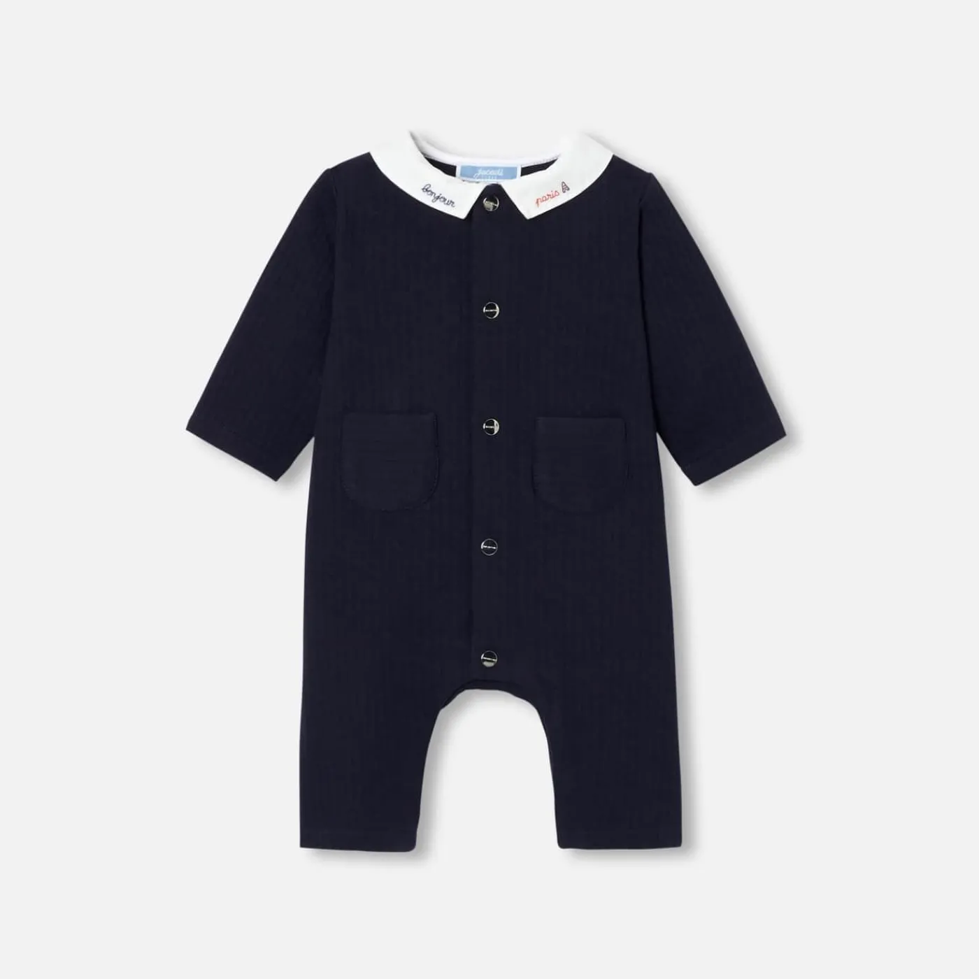 Jacadi Combinaison bébé garçon en jersey quilté - MARINE CLAIR Outlet