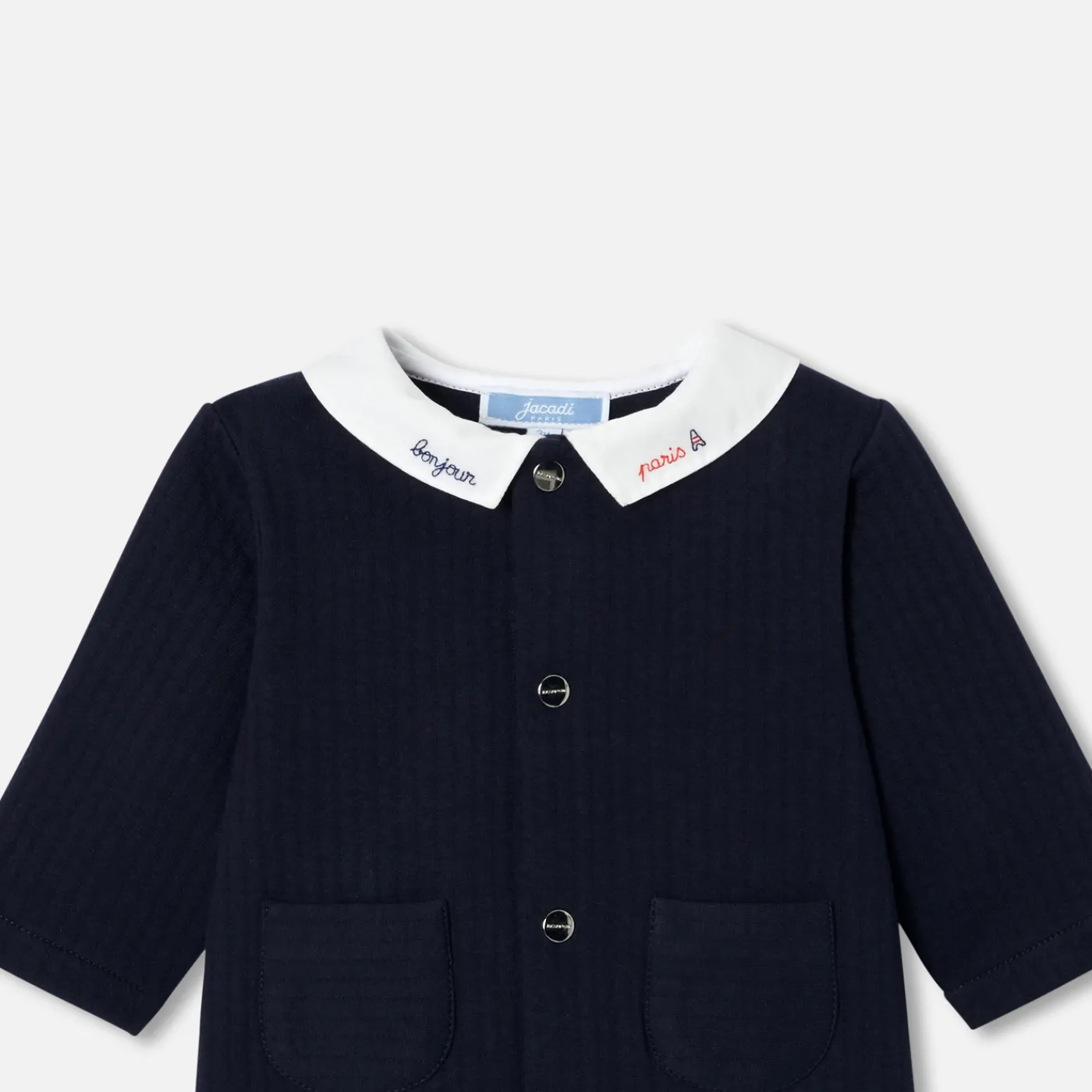 Jacadi Combinaison bébé garçon en jersey quilté - MARINE CLAIR Outlet