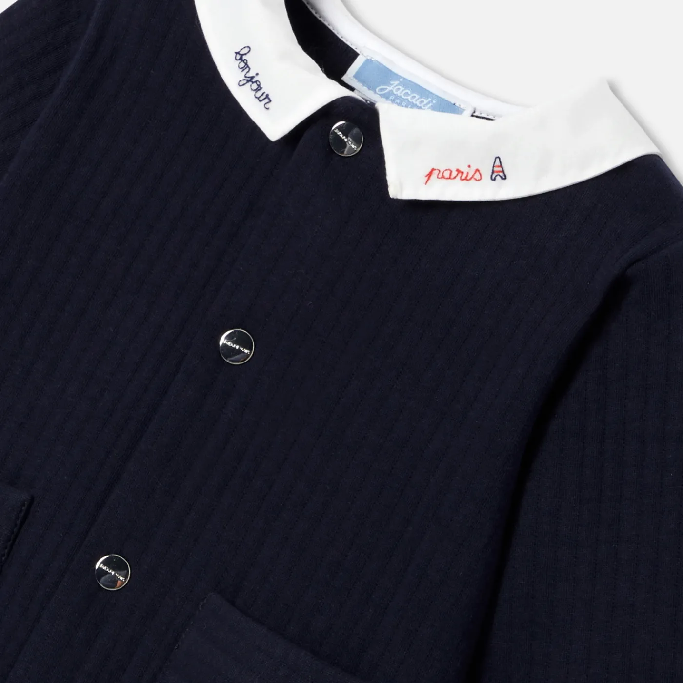 Jacadi Combinaison bébé garçon en jersey quilté - MARINE CLAIR Outlet