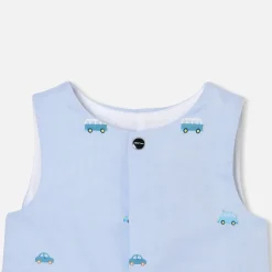 Jacadi Combinaison bébé garçon en Oxford - lore BLEU/MULTICO Clearance