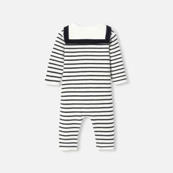 Jacadi Combinaison bébé garçon en tricot - MARINE/BLANC Sale