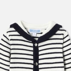 Jacadi Combinaison bébé garçon en tricot - MARINE/BLANC Sale