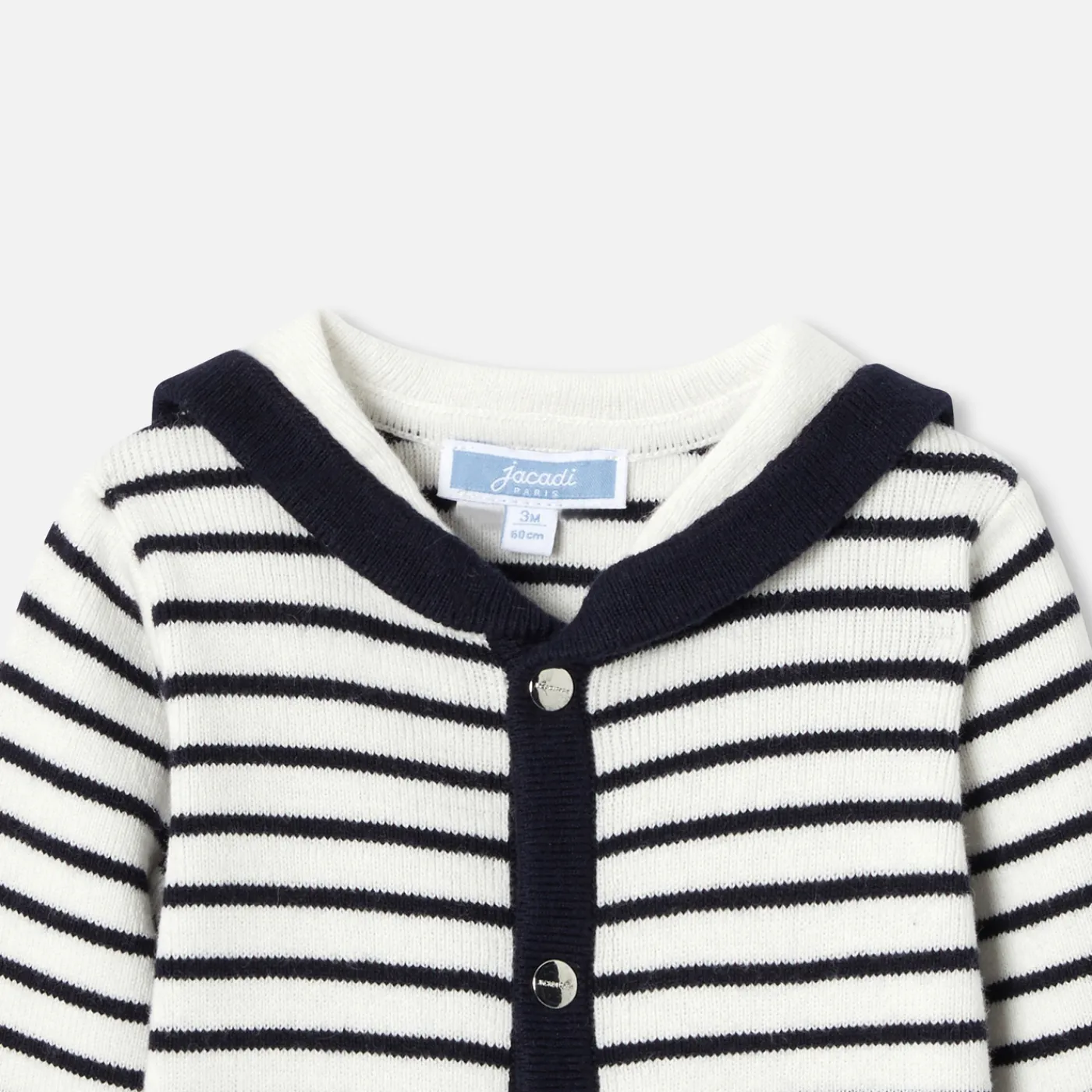 Jacadi Combinaison bébé garçon en tricot - MARINE/BLANC Sale