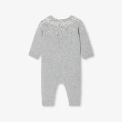 Jacadi Combinaison bébé garçon en tricot - gris chine clair GRIS CHINE CLAIR JACADI New