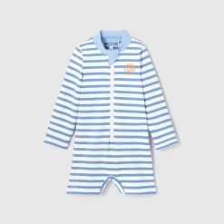 Jacadi Combinaison de bain protection UV UPF 40+ bébé garçon - BLANC/BLEU New