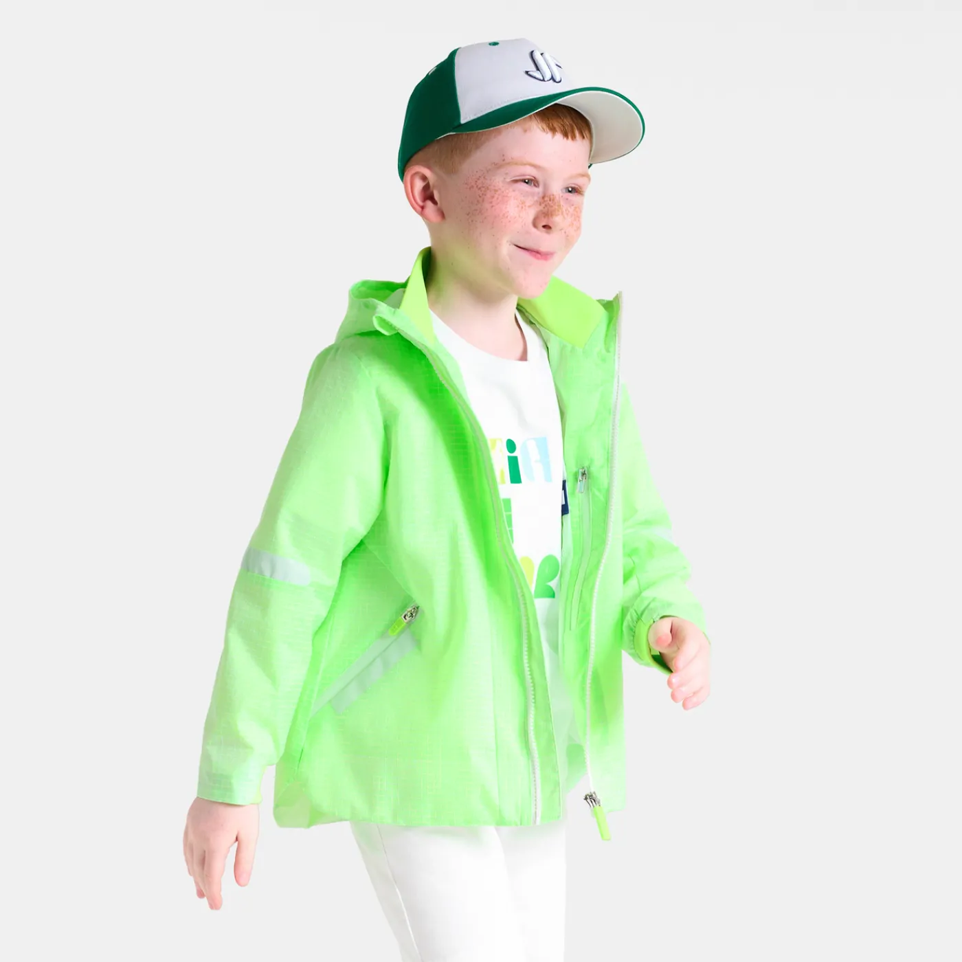 Jacadi Coupe-vent enfant - BLANC/VERT Discount