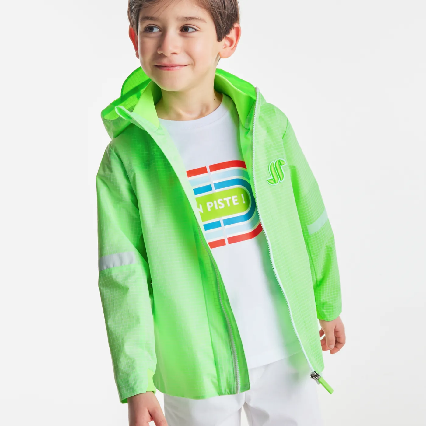 Jacadi Coupe-vent enfant - BLANC/VERT Discount