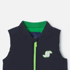Jacadi Doudoune sans manches bébé garçon - MARINE/VERT Discount