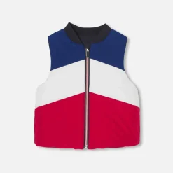 Jacadi Doudoune sans manches bébé garçon - lore MARINE/MULTICO Outlet