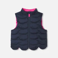 Jacadi Doudoune sans manches bébé fille réversible - lore ROSE/MULTICO Outlet
